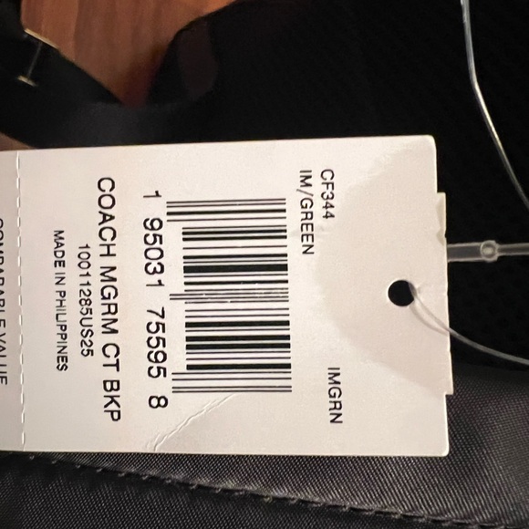 Coach Court Backpack Monogram NWT Green - Picture 7 of 10